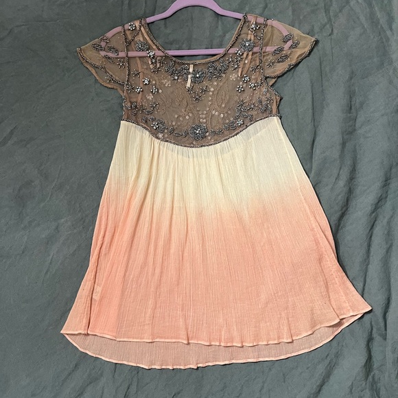Free People Sunset Ombré Beaded Tunic Dress - Picture 11 of 16